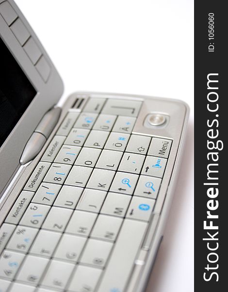 Mobile phone keypad in closeup