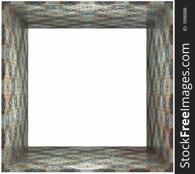 3D Box Frame Grunge Pattern. 3D Box Frame Grunge Pattern