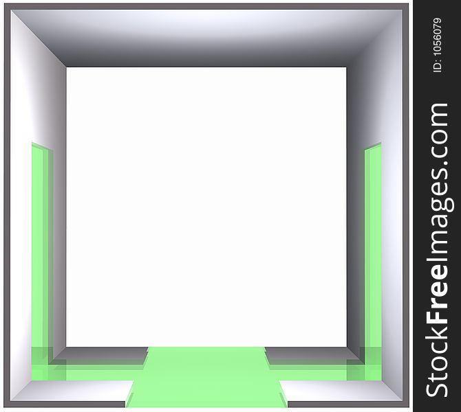 Box Frame Green Paths