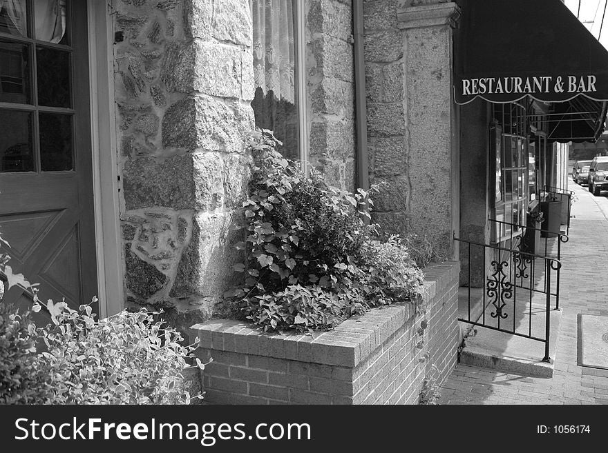 Restaurant and bar located in old stone building