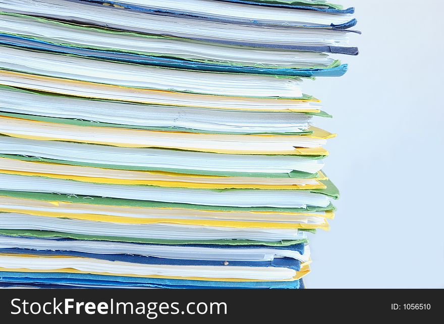 A stack of file