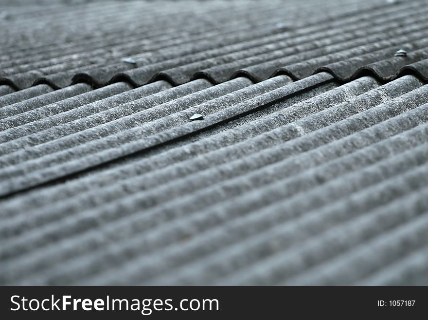 Grey cement roof. Grey cement roof