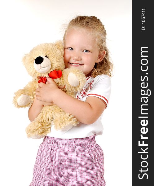 Girl With Bear On Her Arm