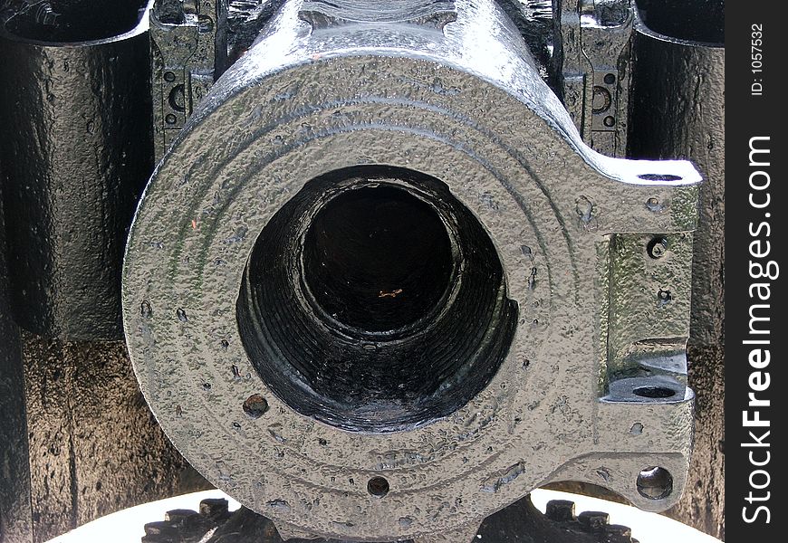 The loading area of a canon from the early 1900's.  Photographed at Ft DeSoto, St Petersburg, FL. The loading area of a canon from the early 1900's.  Photographed at Ft DeSoto, St Petersburg, FL.