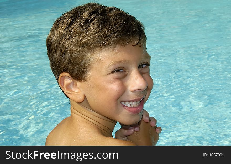 Young Boy in a Pool