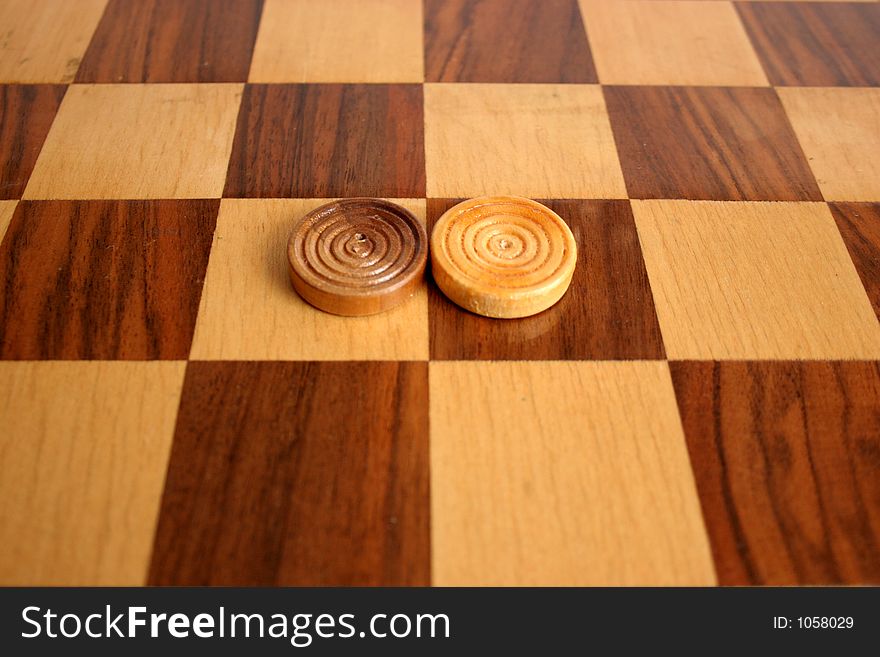 Checkers game, duel