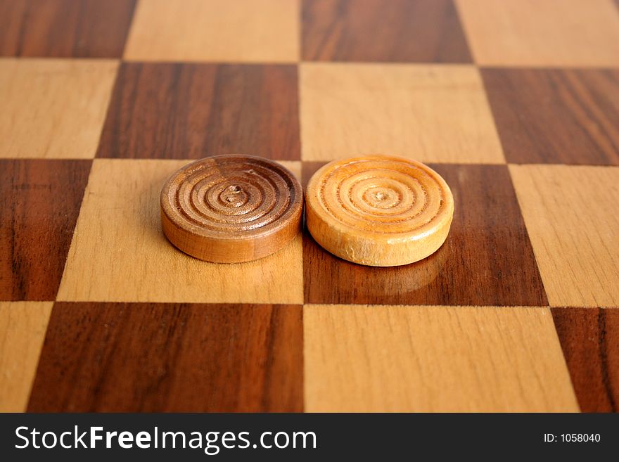 Checkers game, duel