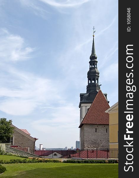 Church tower in Tallinn, Estonia