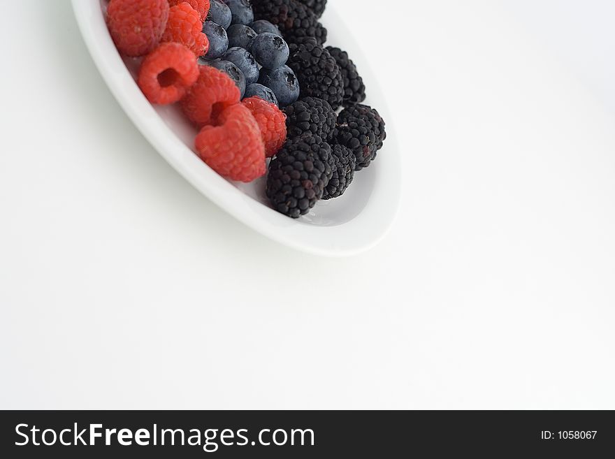 Mixed berries on a plate