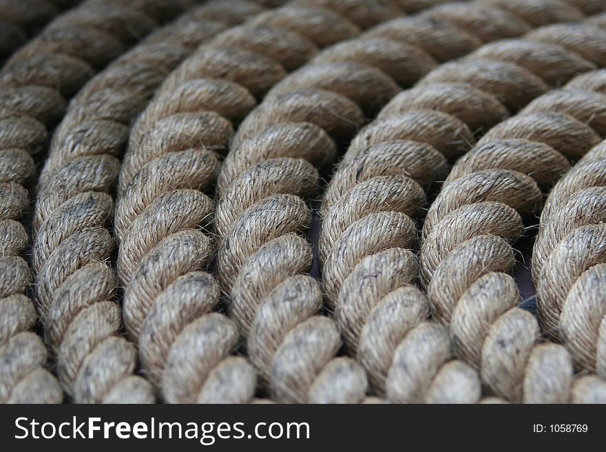 Cordage background on a boat