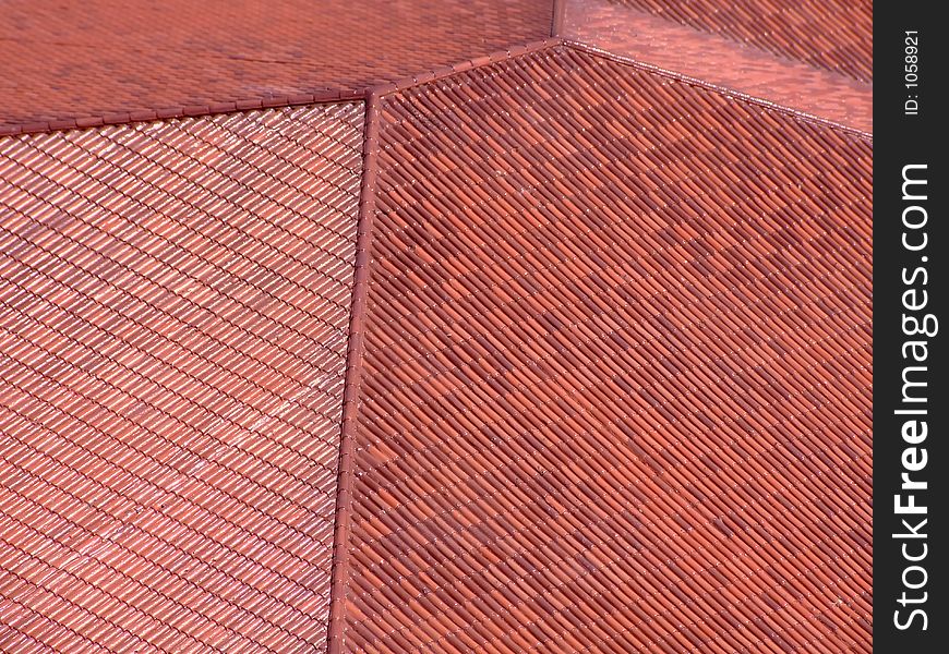 Picture of roofing tile from above. Picture of roofing tile from above