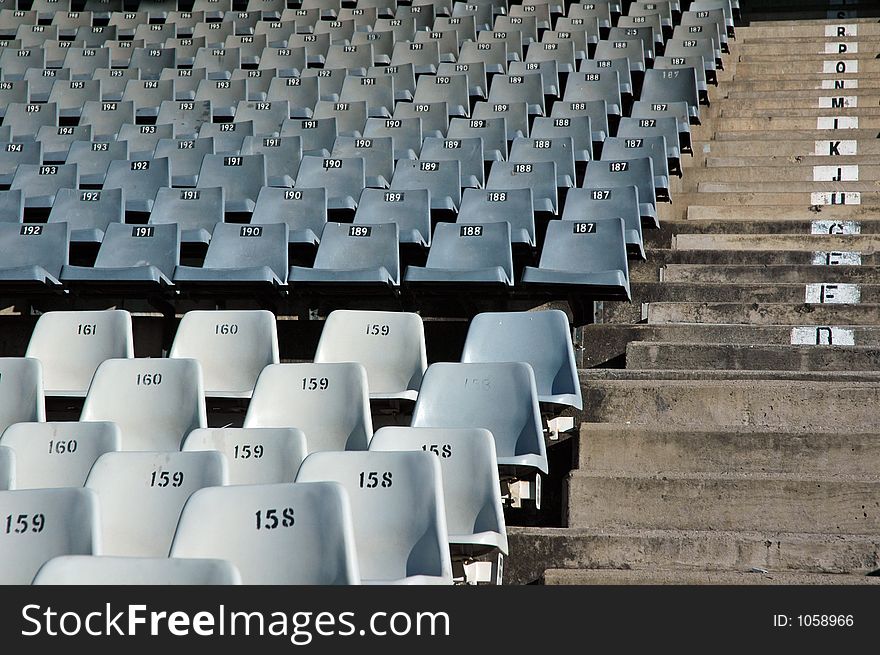 Stadium seating arrangement. Stadium seating arrangement.