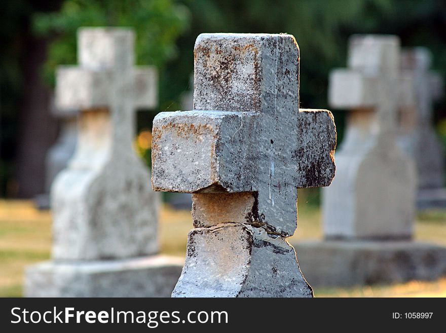 Stone cross, Mt. Angel Abbey, Mt. Angel, Oregon. Stone cross, Mt. Angel Abbey, Mt. Angel, Oregon
