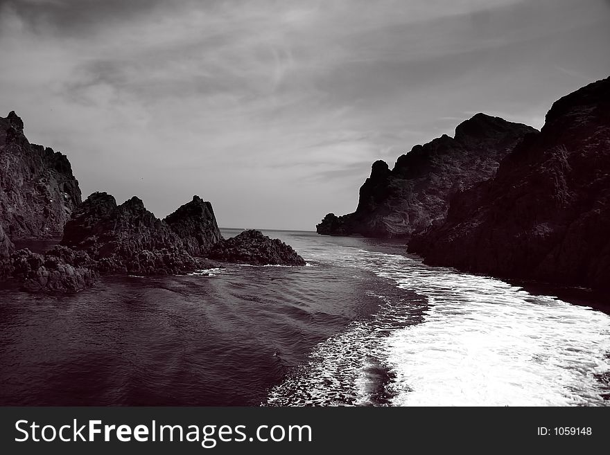 The nature reserve of Scandola peninsula in Corsica, France, Europe, (is listed in the World Heritage places in the world)