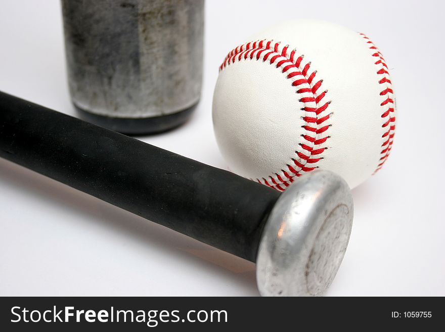 Baseball and bats in isolated