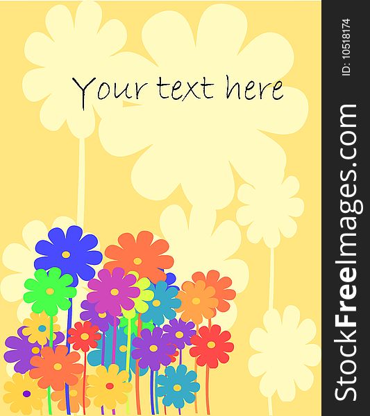 Flowers background with place for your text. Flowers background with place for your text