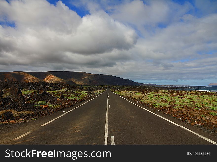 Asphalt, Clouds, Cloudy, Countryside