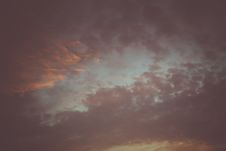 Red Sunset Clouds Retro Royalty Free Stock Image