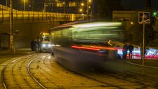 Night Traffic On The Urban Thoroughfare And Road Junction Royalty Free Stock Photos Night Traffic On The Urban Thoroughfare And Road Junction Royalty Free Stock Photos