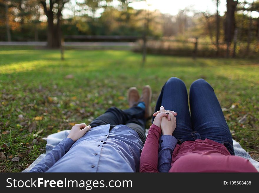 Couple While Holding Hands