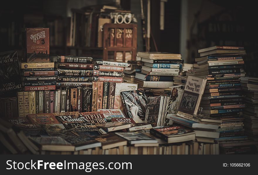 Pile Of Assorted Novel Books