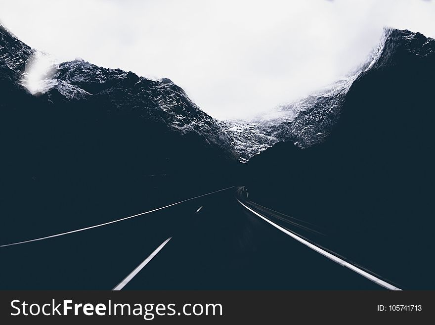 Landscape Photo of Road in the Middle of Mountains