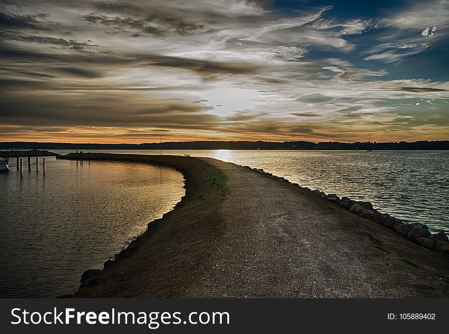 Fjord, Water, Mole, Förde Flensburg