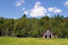Small Barn And Blue Skies Stock Image Small Barn And Blue Skies Stock Image