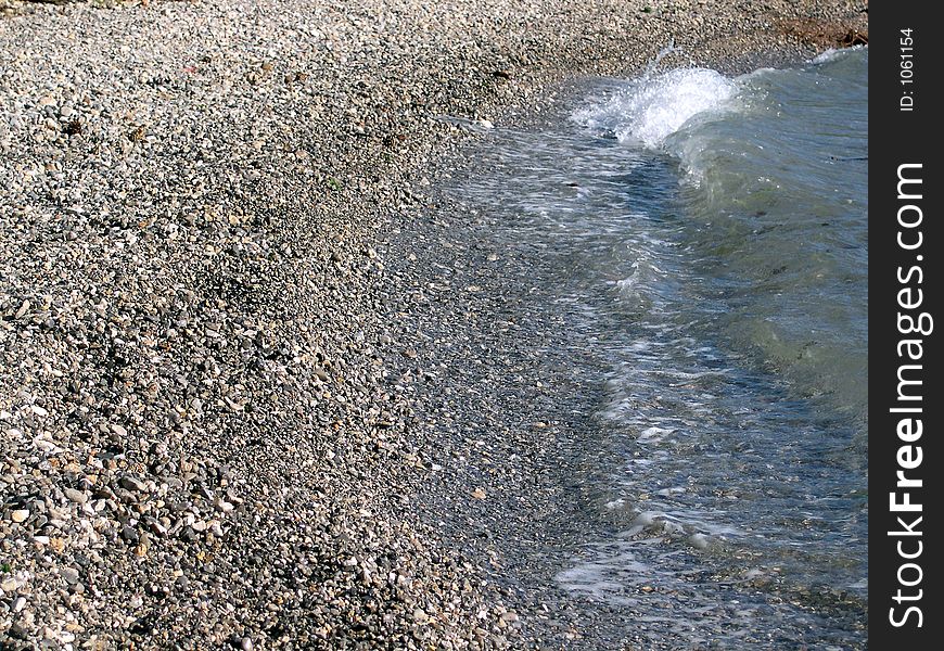 Details of beach and sea