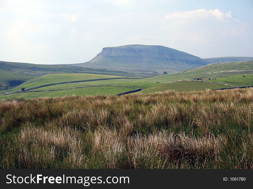 Mount of Penyghent - hill in the Yorkshire Dales, England