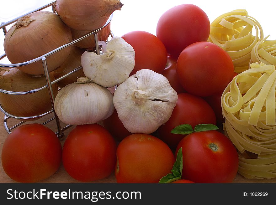 Ingredients For Vegetarian Pasta Meal