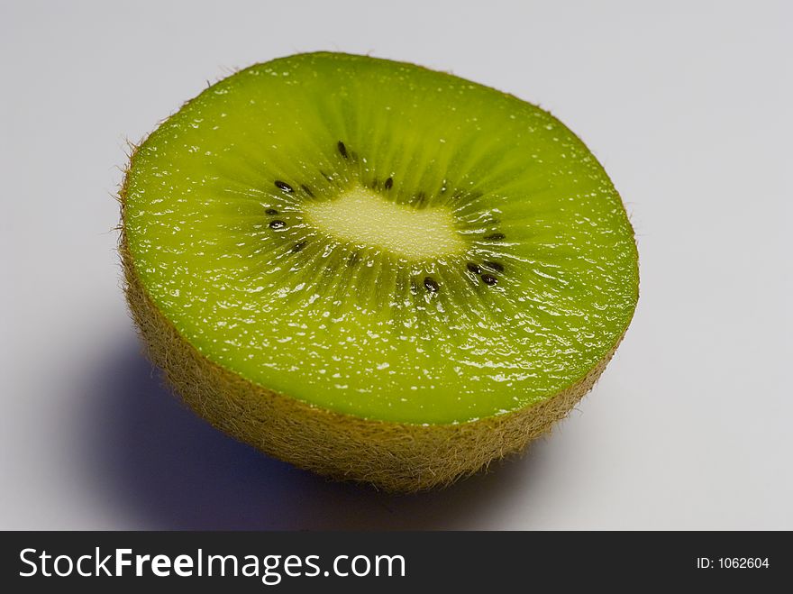 Half of a kiwi fruit