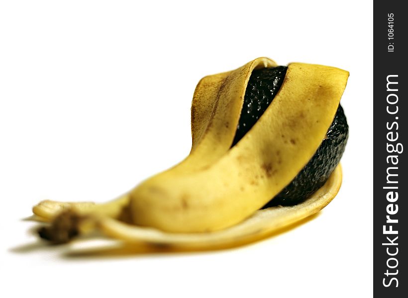 Avocado wrapped in banana skin. Avocado wrapped in banana skin