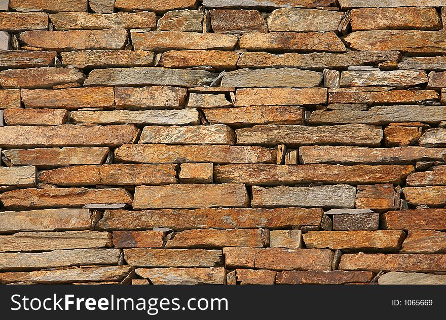 Wall of bricks landscape