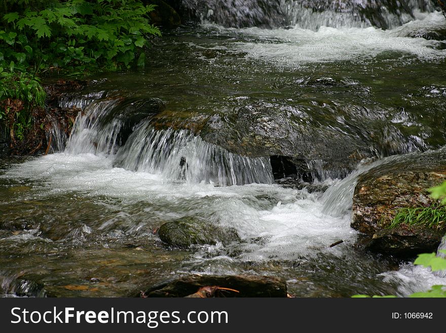 This is a closeup of a small waterfall in Vermont. This is a closeup of a small waterfall in Vermont.