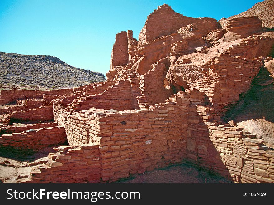 Indian ruins walls in Arizona, USA. Indian ruins walls in Arizona, USA.