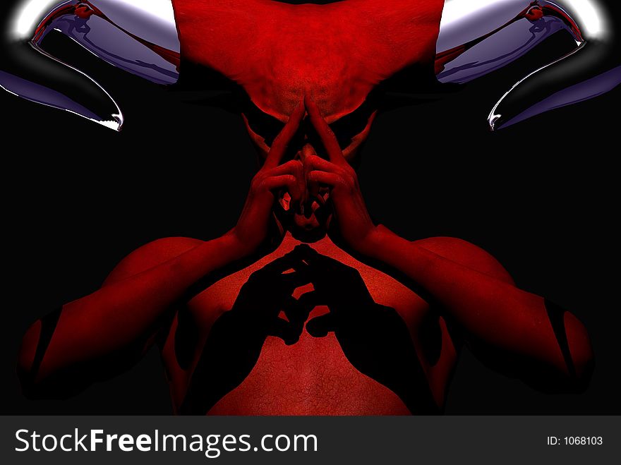 Graphic background devil. Graphic background devil