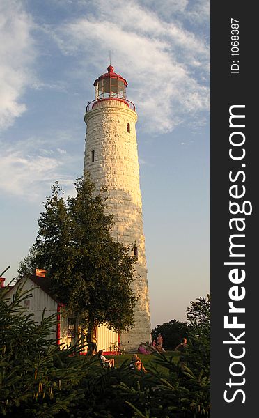 The lighthouse at Point Clark, in Ontario, on Lake Huron. The lighthouse at Point Clark, in Ontario, on Lake Huron.