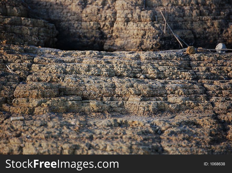 Sand Cliff In Closeup