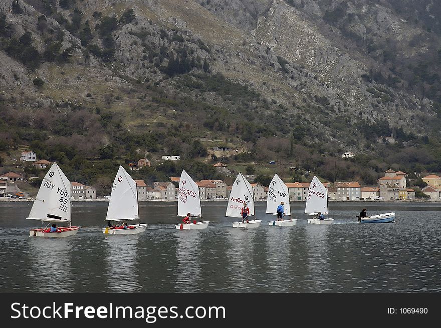 Regata in kotor bay, in montenegro. Regata in kotor bay, in montenegro