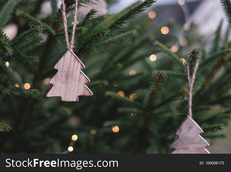 Christmas Ornaments On Christmas Tree