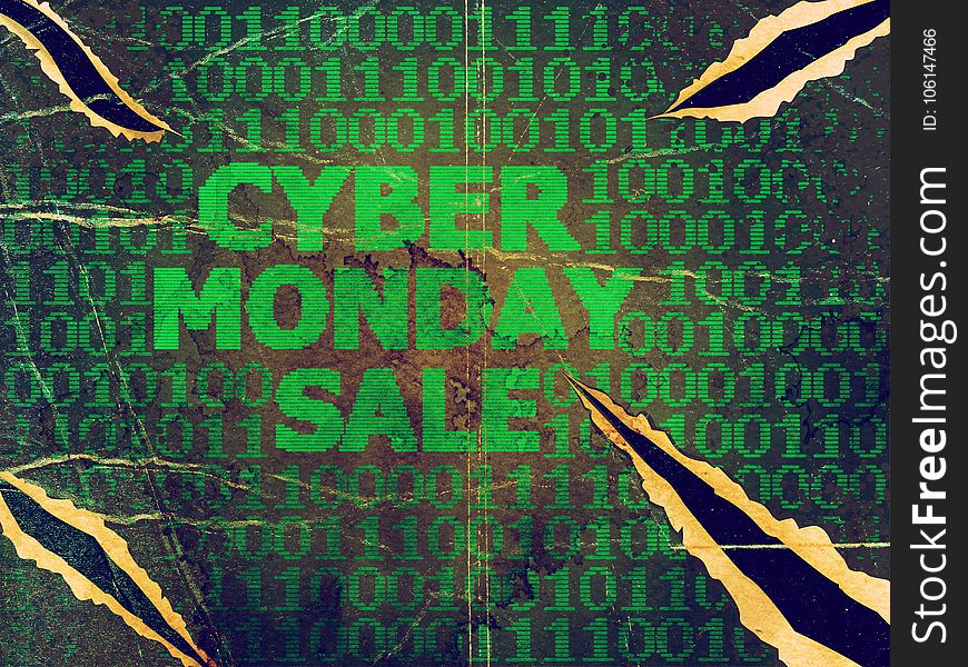 Grunge sale technology background for cyber monday with computer code. Grunge sale technology background for cyber monday with computer code.