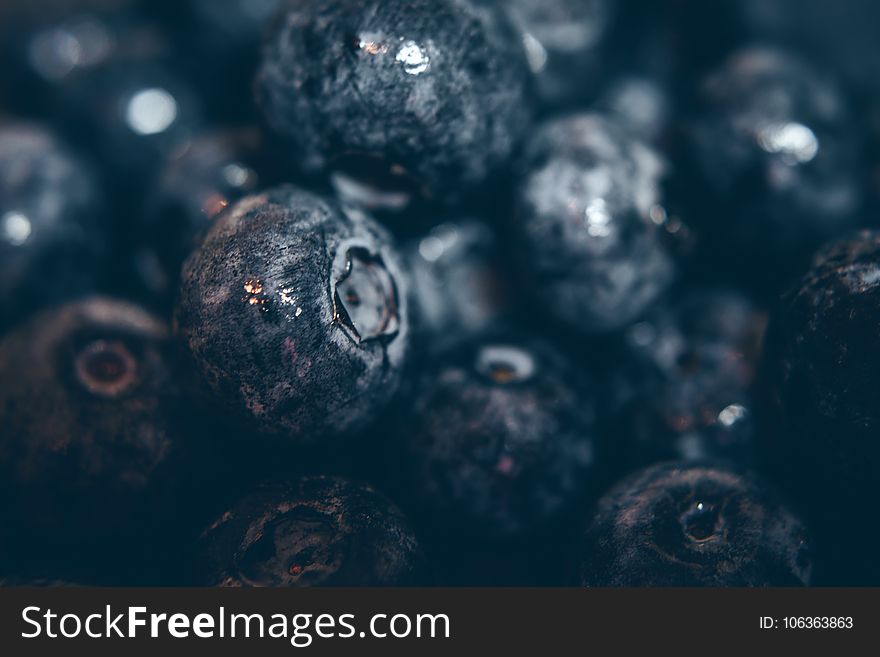 Round Black Fruits