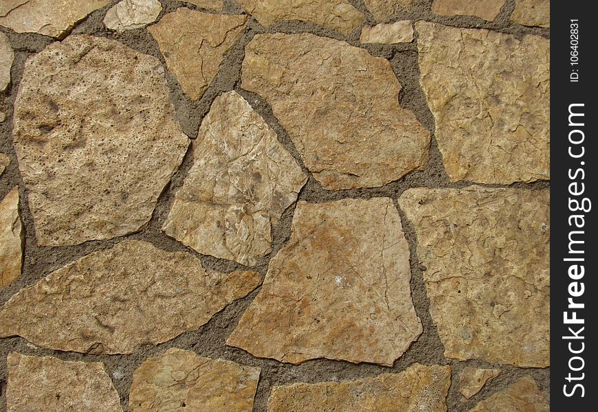 Stone Wall, Rock, Wall, Bedrock