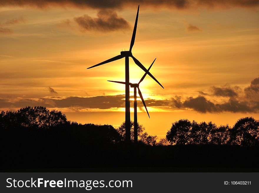 Wind Turbine, Sky, Energy, Wind Farm