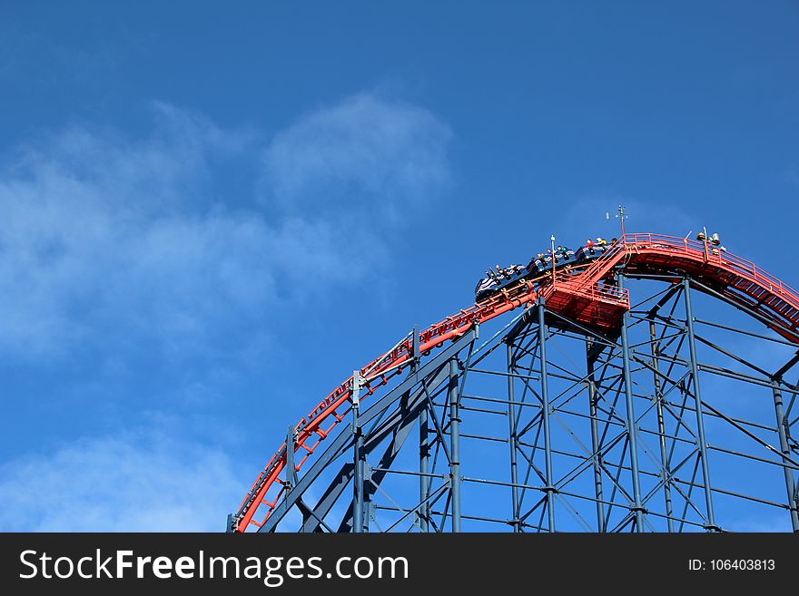 Amusement Ride, Amusement Park, Sky, Roller Coaster