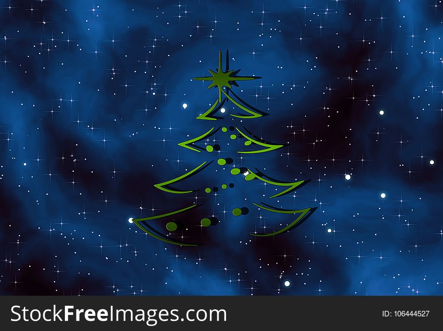 Christmas Tree, Sky, Atmosphere, Christmas Decoration