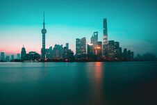 Shanghai City Skyline Stock Photography