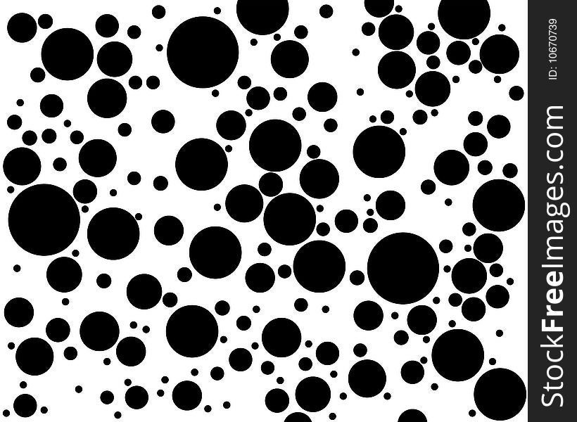 Unique decoration of ink dots. Unique decoration of ink dots