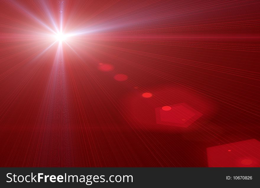 Red lens flare with perfect quality. Red lens flare with perfect quality